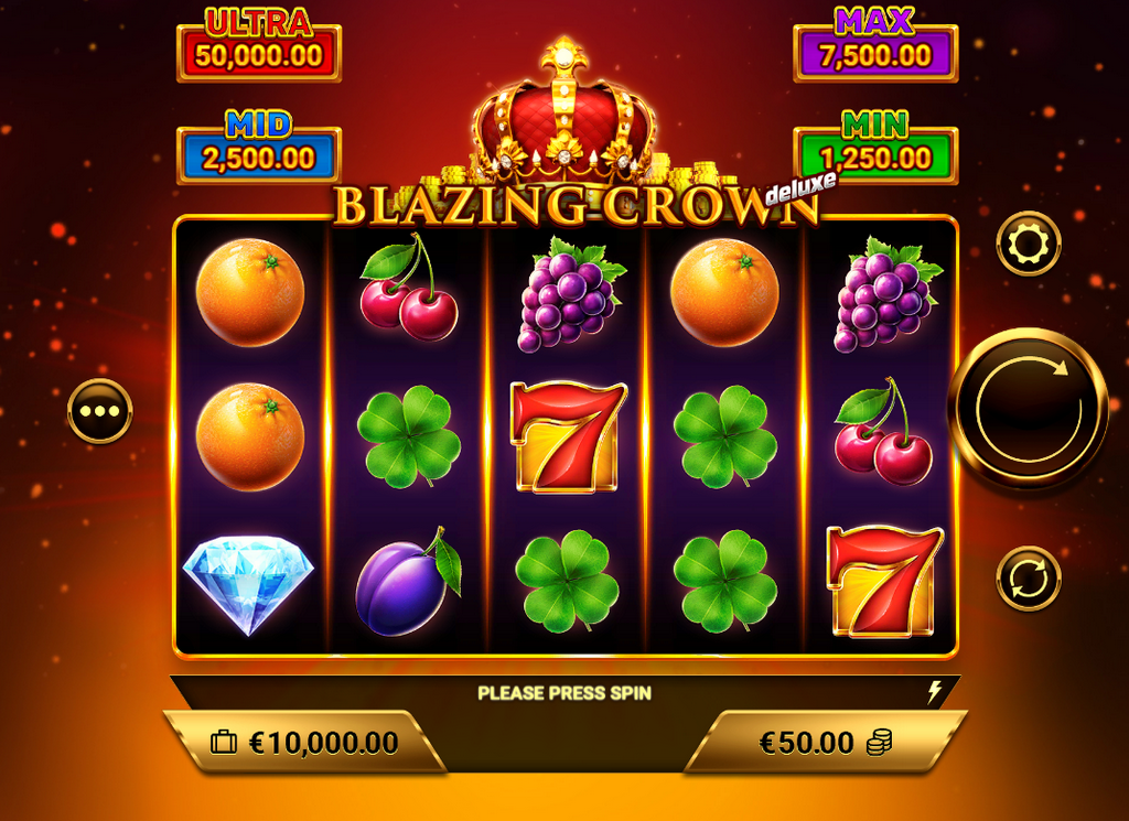 Blazing Crown Deluxe Prova e Slot